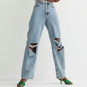 H&M Loose Straight High Waist Jeans